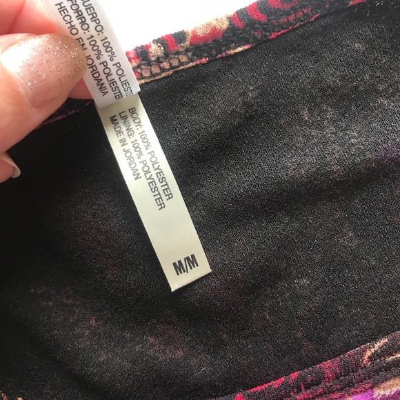 90’s Y2k Floral Black Red Mesh Blouse Graphic Shirt Short Sleeve Top Medium - Picture 9 of 13